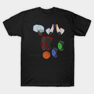 Basketball Accessories Stickers T-Shirt